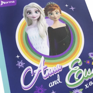 Cuaderno cosido 50 hojas cuadriculado Frozen - anna and elsa