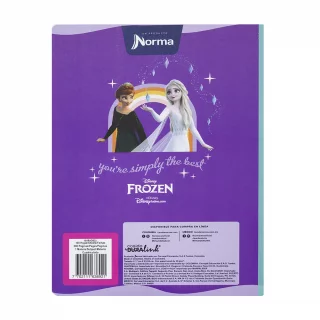 Cuaderno cosido 50 hojas cuadriculado Frozen - anna and elsa