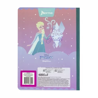 Cuaderno Cosido 50 Hojas Cuadriculado Frozen Elsa Copos Nieve