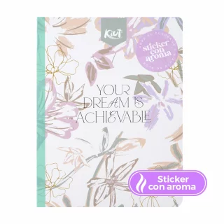 Cuaderno cosido 50 hojas cuadriculado Kiut aroma your dream is