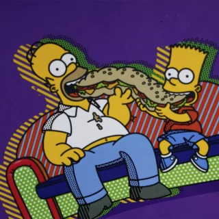 Cuaderno Cosido 50 Hojas Cuadriculado Los Simpsons - Sandwich Xl