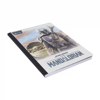 Cuaderno cosido 50 hojas cuadriculado Mandalorian - mando y grogu
