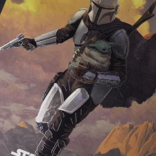 Cuaderno cosido 50 hojas cuadriculado Mandalorian - nube amarilla
