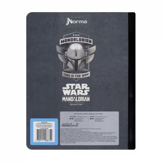 Cuaderno cosido 50 hojas cuadriculado Mandalorian - this is the way
