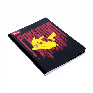 Cuaderno Cosido 50 Hojas Cuadriculado Pokemon - Franjas Rojas Verticales
