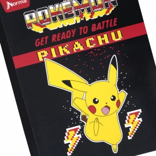 Cuaderno Cosido 50 Hojas Cuadriculado Pokemon - Pikachu Rayos