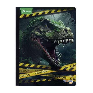 Cuaderno cosido 50 hojas cuadriculado Saurios - caution