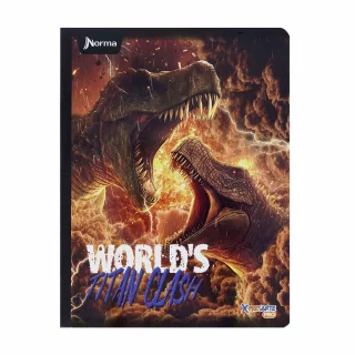 Cuaderno cosido 50 hojas cuadriculado Saurios - titan clash