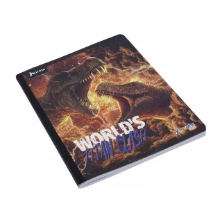 Cuaderno cosido 50 hojas cuadriculado Saurios - titan clash