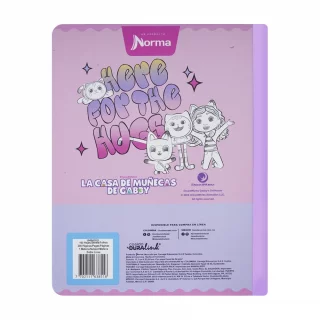 Cuaderno cosido 50 hojas doble línea Gabby´s Dollhouse - here for the hugs