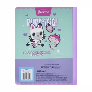 Cuaderno cosido 50 hojas doble línea Gabby´s Dollhouse - purrific