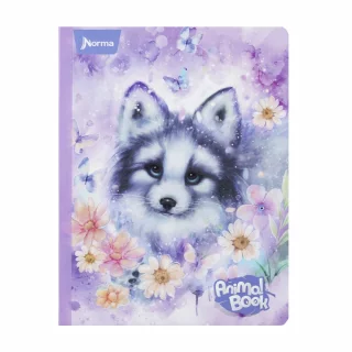 Cuaderno cosido 50 hojas línea corriente Animal Book - zorro canadiense