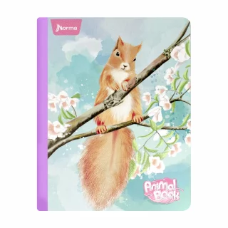 Cuaderno Cosido 50 Hojas Linea Corriente Animal Book Ardilla