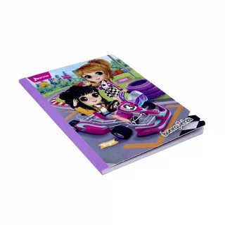 Cuaderno cosido 50 hojas línea corriente Bonequinhas - karts