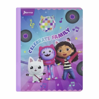 Cuaderno cosido 50 hojas línea corriente Gabby´s Dollhouse - celebrate