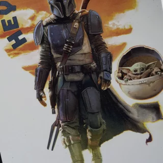 Cuaderno cosido 50 hojas línea corriente Mandalorian - hey kid!