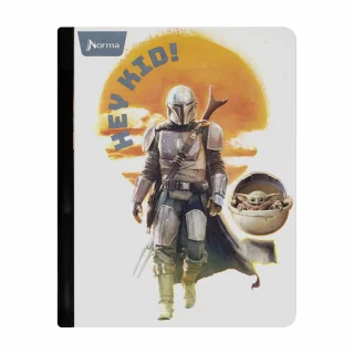 Cuaderno cosido 50 hojas línea corriente Mandalorian - hey kid!
