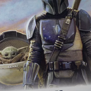 Cuaderno cosido 50 hojas línea corriente Mandalorian - mando y grogu