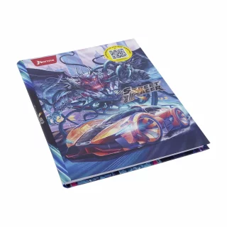 Cuaderno Cosido Durabook Street Racer 80 Hojas 1 Materia Cuadriculado - Carro Naranja Y Monstruo