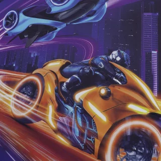 Cuaderno Cosido Durabook Street Racer 80 Hojas 1 Materia Cuadriculado - Moto Naranja