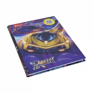 Cuaderno Cosido Durabook Street Racer 80 Hojas 1 Materia Línea Corriente - Carro Amarillo