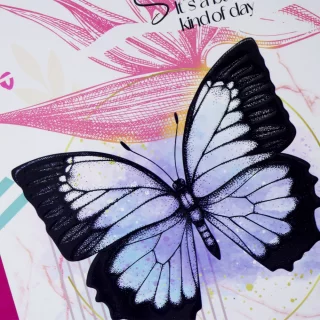 Cuaderno cosido femenino 100 hojas cuadriculado X-presarte - butterfly
