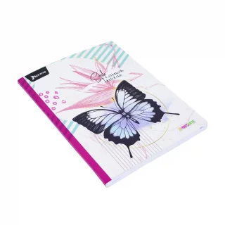 Cuaderno cosido femenino 100 hojas cuadriculado X-presarte - butterfly