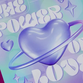 Cuaderno cosido femenino 100 hojas cuadriculado X-presarte - power of love