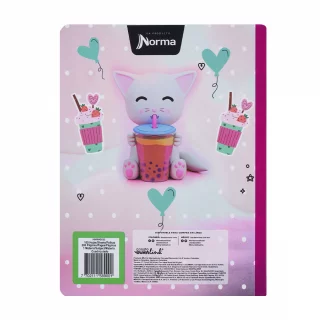 Cuaderno cosido femenino 100 hojas cuadriculado X-presarte - smoothie