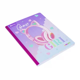 Cuaderno cosido femenino 100 hojas doble línea X-presarte - gamer girl