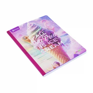 Cuaderno cosido femenino 100 hojas doble línea X-presarte - ice cream