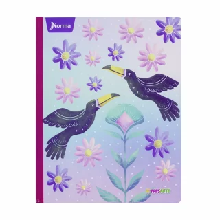 Cuaderno cosido femenino 100 hojas línea corriente X-presarte - tucanes