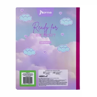 Cuaderno cosido femenino 50 hojas cuadriculado X-presarte - ready for