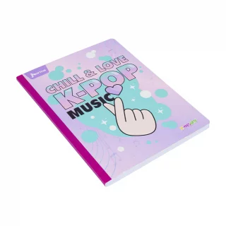 Cuaderno cosido femenino 50 hojas línea corriente X-presarte - k-pop