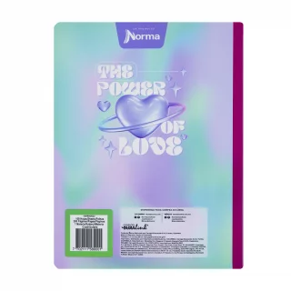 Cuaderno cosido femenino 50 hojas línea corriente X-presarte - power of love