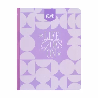 Cuaderno Cosido Kiut  100 Hojas 1 Materia Cuadriculado Life Goes On