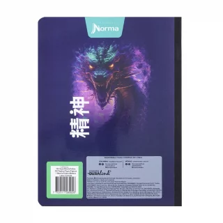 Cuaderno cosido masculino 100 hojas cuadriculado X-presarte - dragon