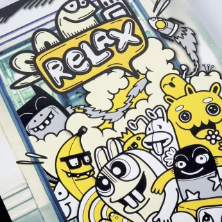 Cuaderno cosido masculino 100 hojas cuadriculado X-presarte - relax