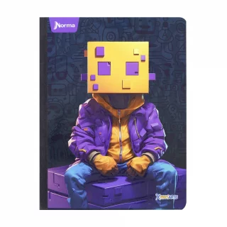 Cuaderno cosido masculino 100 hojas doble línea X-presarte - cabeza cuadrada