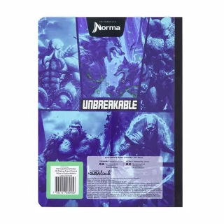 Cuaderno cosido masculino 100 hojas línea corriente X-presarte - unbreakable