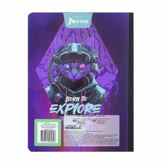 Cuaderno cosido masculino 50 hojas cuadriculado X-presarte - born to explore