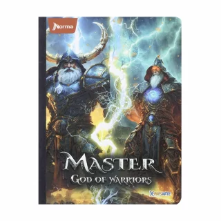 Cuaderno cosido masculino 50 hojas cuadriculado X-presarte - master