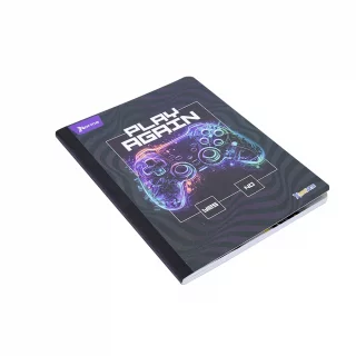 Cuaderno cosido masculino 50 hojas cuadriculado X-presarte - play again