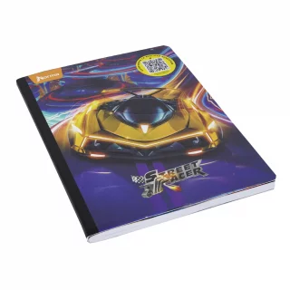 Cuaderno Cosido Street Racer 100 Hojas 1 Materia Doble Línea - Carro Amarillo