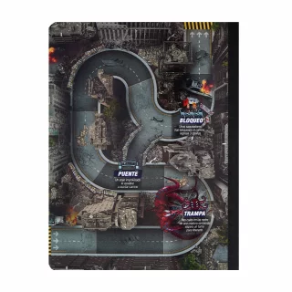 Cuaderno Cosido Street Racer 100 Hojas 1 Materia Doble Línea - Carro Amarillo