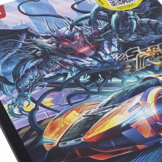 Cuaderno Cosido Street Racer 100 Hojas 1 Materia Doble Línea - Carro Naranja Y Mosntruo