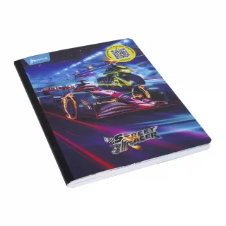 Cuaderno Cosido Street Racer 100 Hojas 1 Materia Doble Línea - F1 Vs Moto