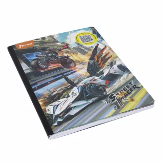 Cuaderno Cosido Street Racer 100 Hojas 1 Materia Línea Corriente - Carro Con Alas