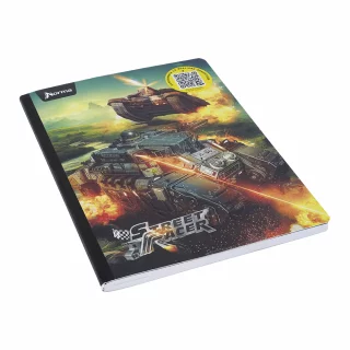 Cuaderno Cosido Street Racer 50 Hojas 1 Materia Doble Línea - Guerra Tanques