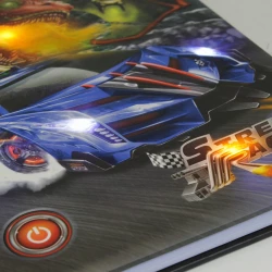Cuaderno Cosido Tapa Dura 80 Hojas Cuadriculado Street Racer Carro Azul